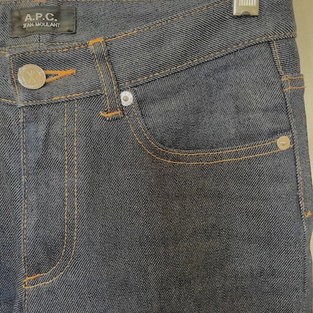 A.P.C. Raw Denim Jeans, "Jean Moulant"   in Excellent  Condition Women's Size 25